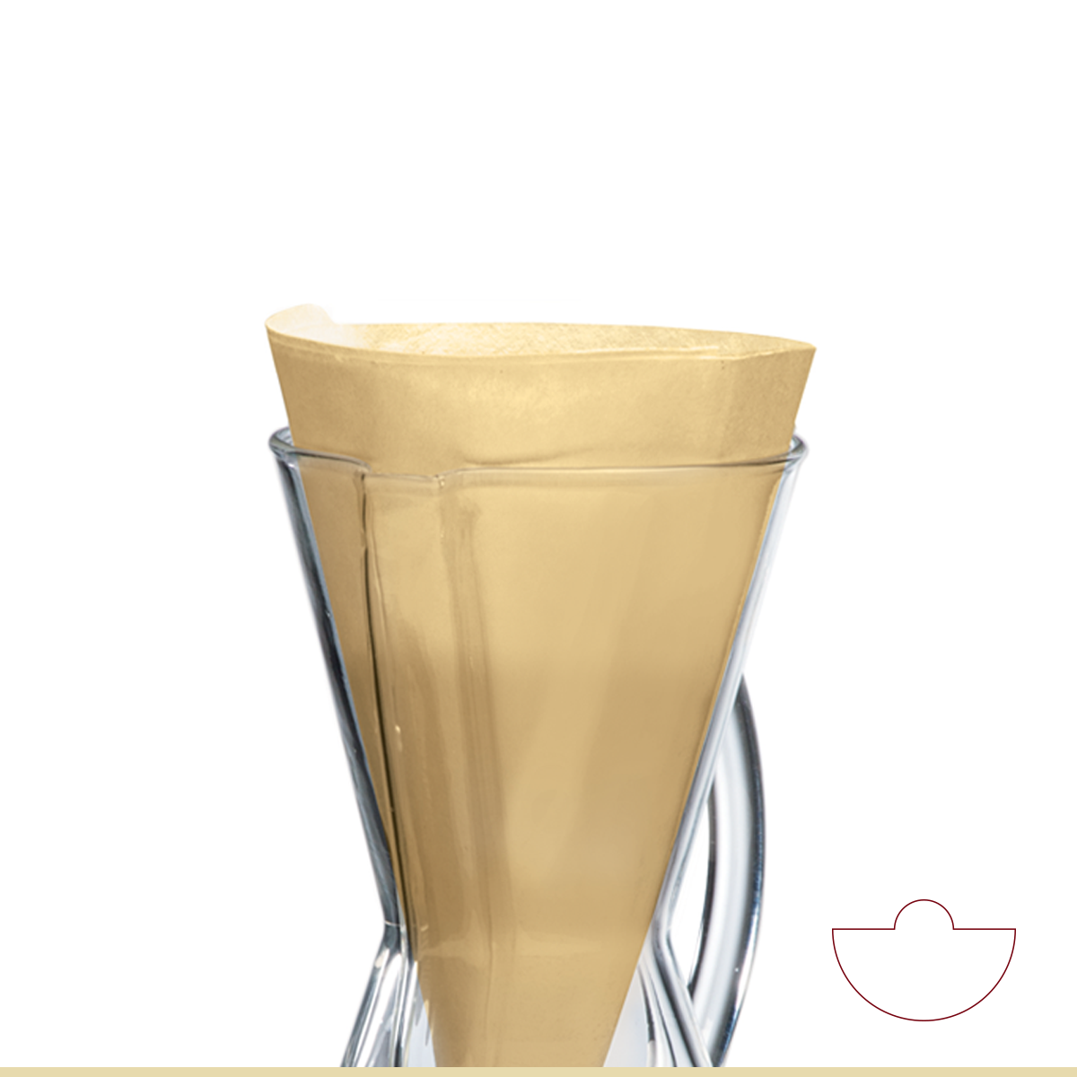 Chemex Natural Half Moon Filters (Niet Gevouwen)